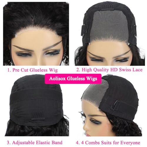Glueless Human Hair Deep Wave Bob Wig 4x4 Curly Lace Front Wig 180% Density 10 Inch S735
