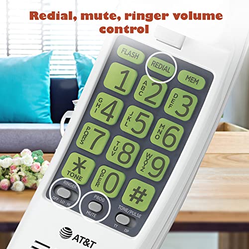Corded Home Phone with Extra Big Buttons, Black J380041