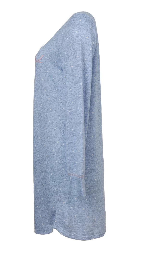 Long Sleeve Night Gown Sleep Dress T1096