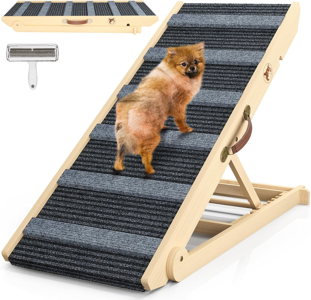 Portable Pet Ramp with 7 Adjustable Heights, Non-Slip, Hold up to 150 LBS K37281