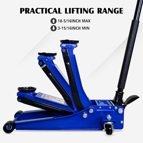 3 Ton Steel Floor Jack with Double Pump C1702