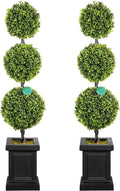 Set of 2 3.5ft Artificial Boxwood Topiary Trees V85578