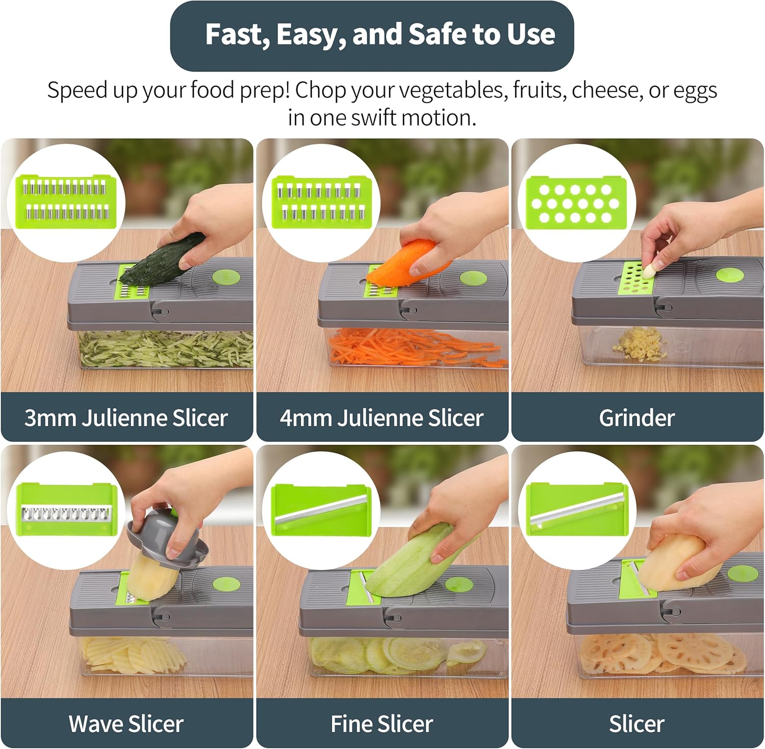 17 in 1 Multifunctional Vegetable Chopper with Container and 10 Blades O39203