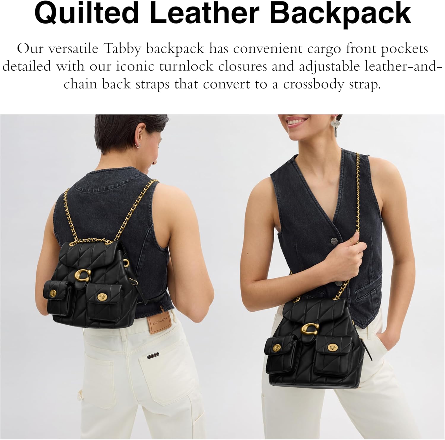 Black Large Backpack G111