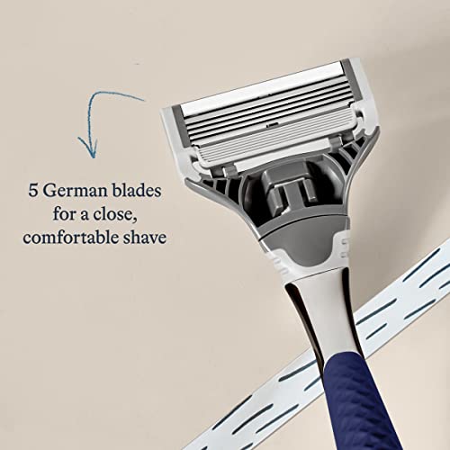 Chrome Razor Handle with 5 Blade Razor and Precision Trimmer, 3 Cartridges O9757