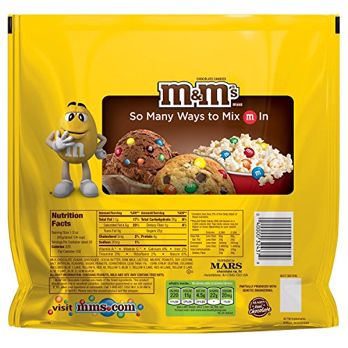 M&M's Peanut Candy, 19.2 Ounce (4 Bags) R7020