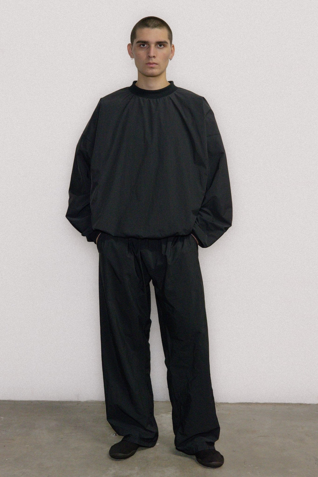 COTTON TOUCH NYLON CREW NECK